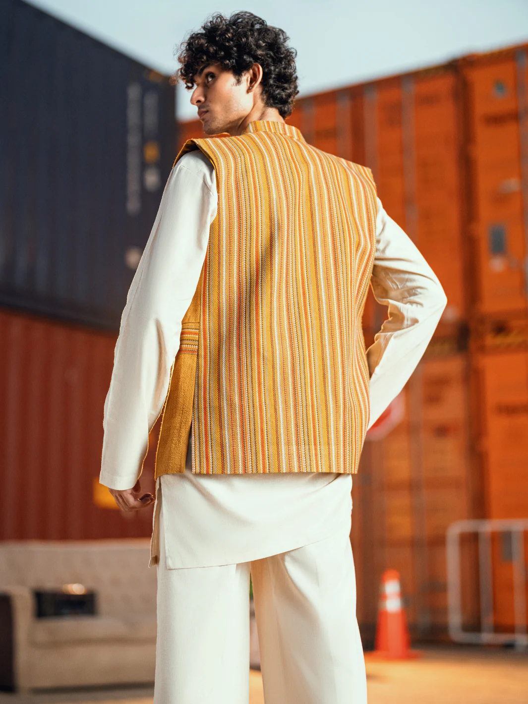 MUSTARD WAISTCOAT | AL-WC-493/JJ-8094A - Image 6