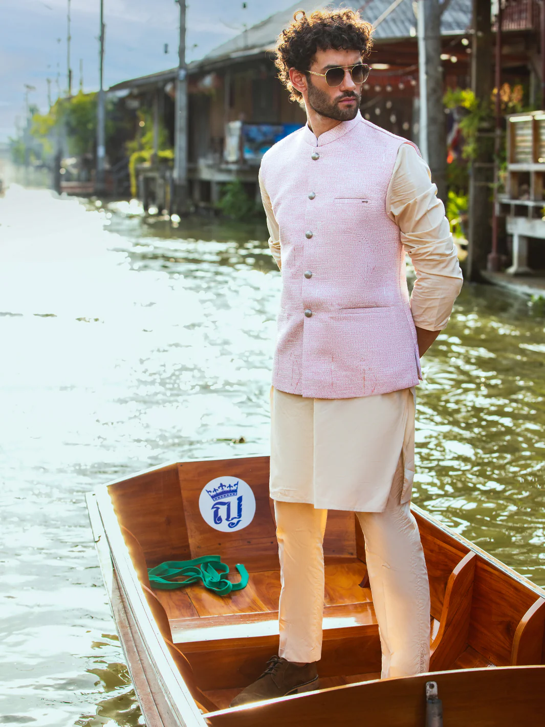 PINK BLENDED WAISTCOAT | AL-WC-526/JJ-8092B - Image 2