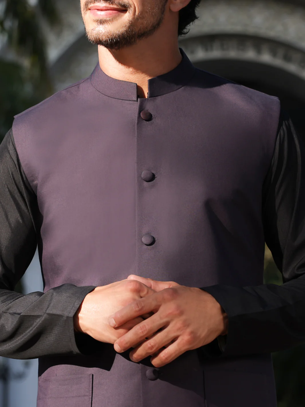 PURPLE BLENDED WAISTCOAT | AL-WC-535C/AM-5047-C1 - Image 3