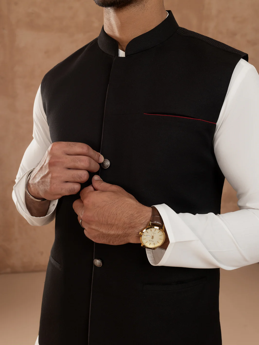 BLACK WAISTCOAT | AL-WC-545/AM-6222E - Image 4