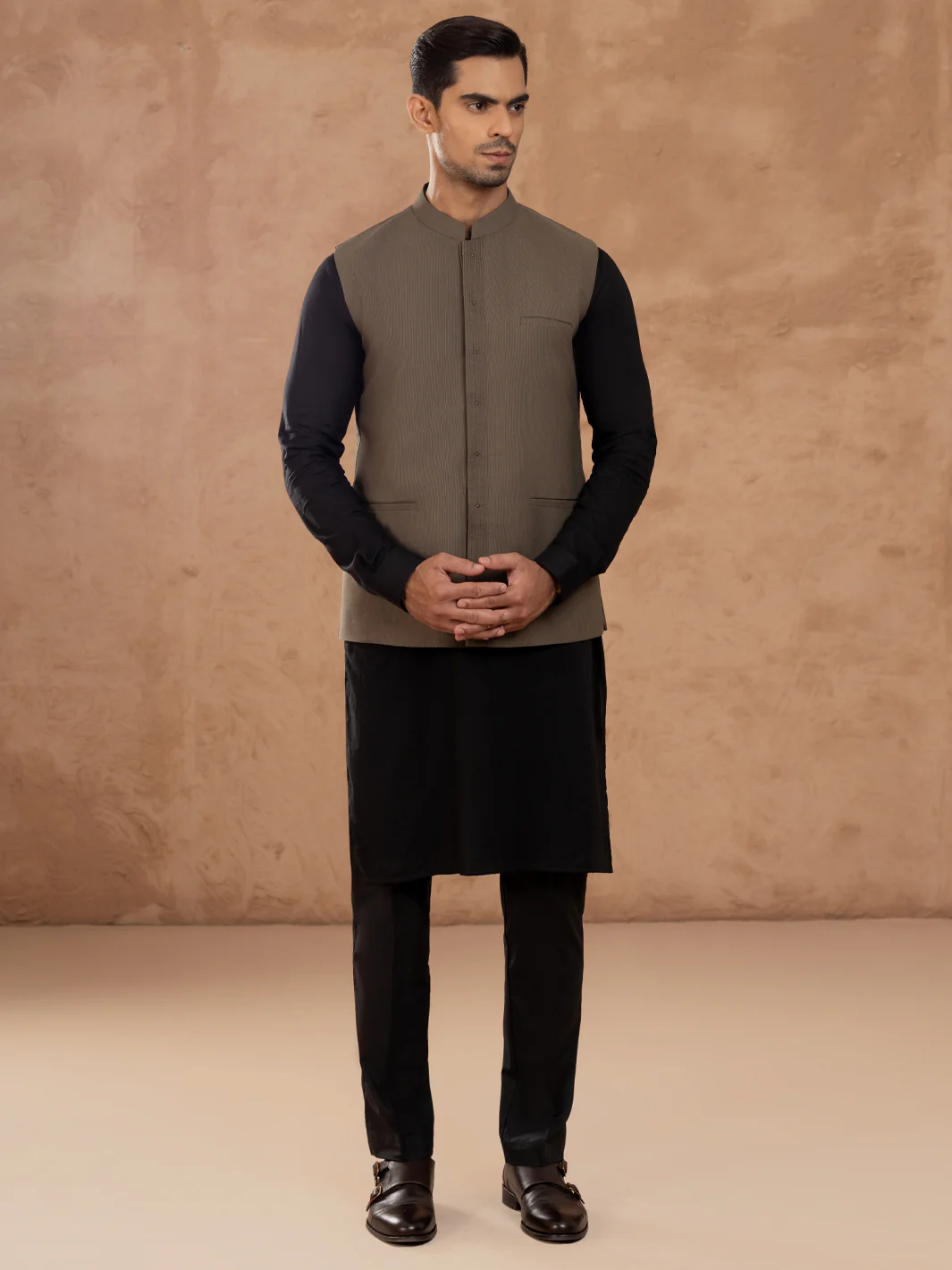 OLIVE WAISTCOAT | AL-WC-548A/AM-6222A - Image 2