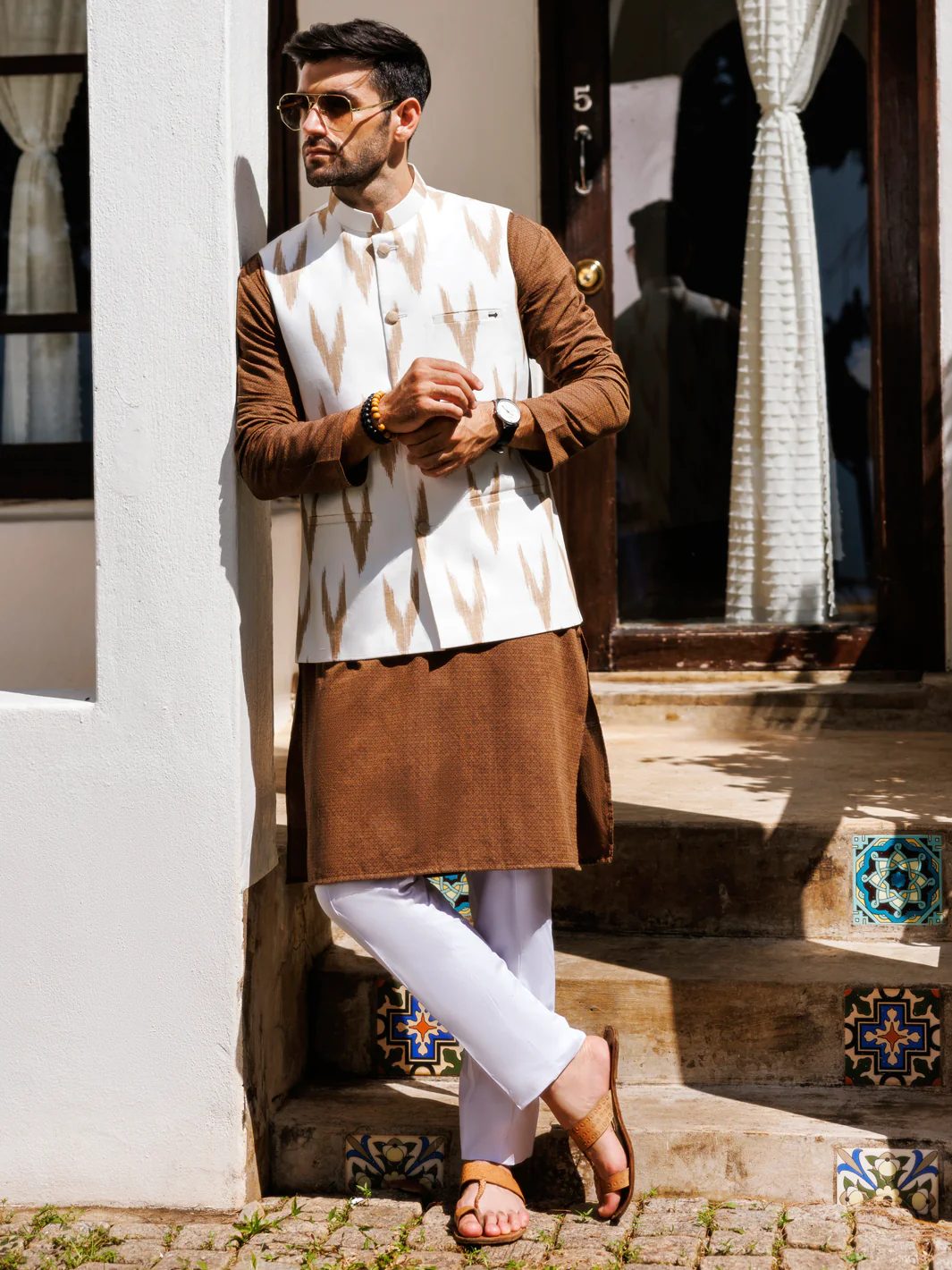 MULTICOLOR COTTON WAISTCOAT | AL-WC-550A/AM-6282A - Image 2
