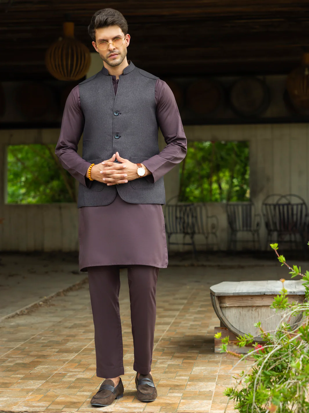 DARK BROWN WAISTCOAT | AL-WC-567A/AM-6265C - Image 2