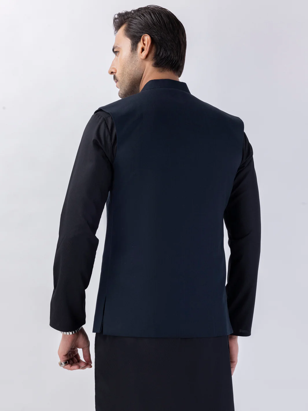 MIDNIGHT BLUE BLENDED WAISTCOAT | AL-WC-571A/AM-6275A - Image 4