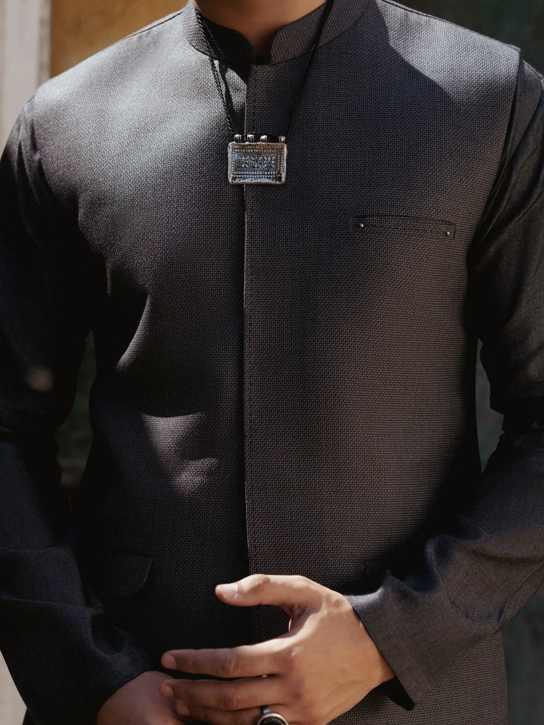 GREY BLENDED WAISTCOAT | AL-WC-587A/AM-6323A - Image 3