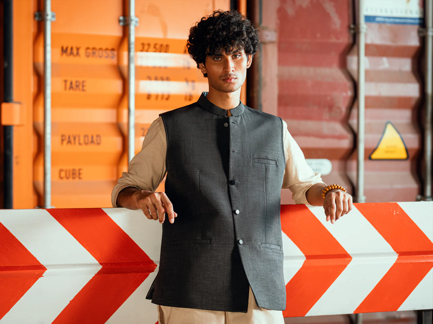 CHARCOAL GREY BLENDED WAISTCOAT | AL-WC-597/AM-11007C - Image 7