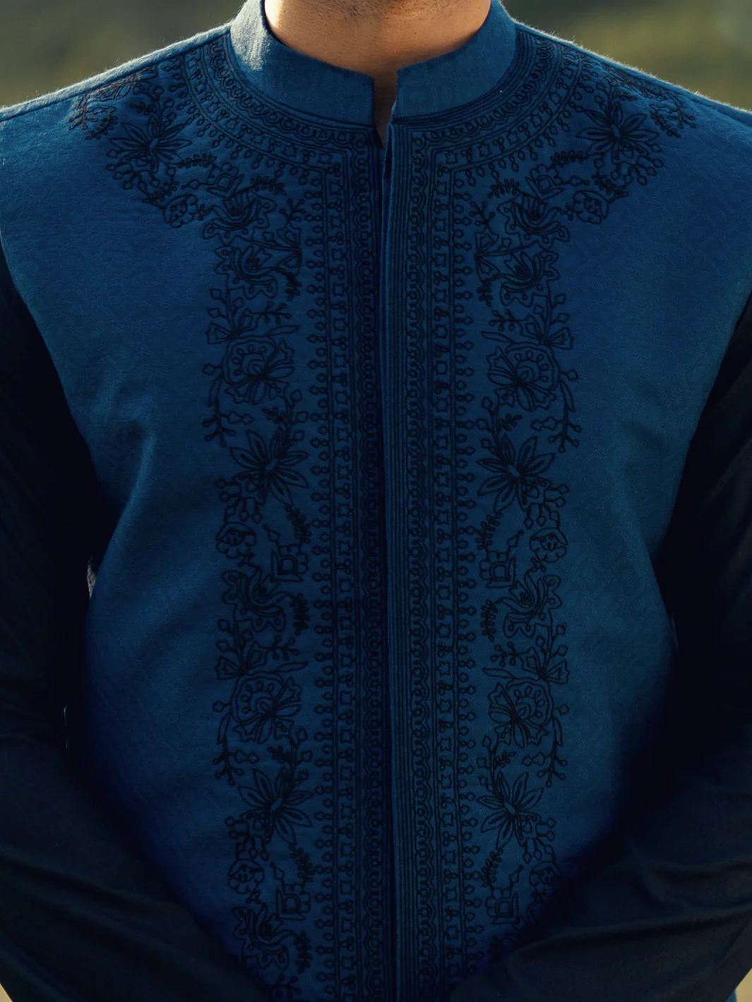 BLUE BLENDED WAISTCOAT | AL-WC-609/AM-15029A - Image 5