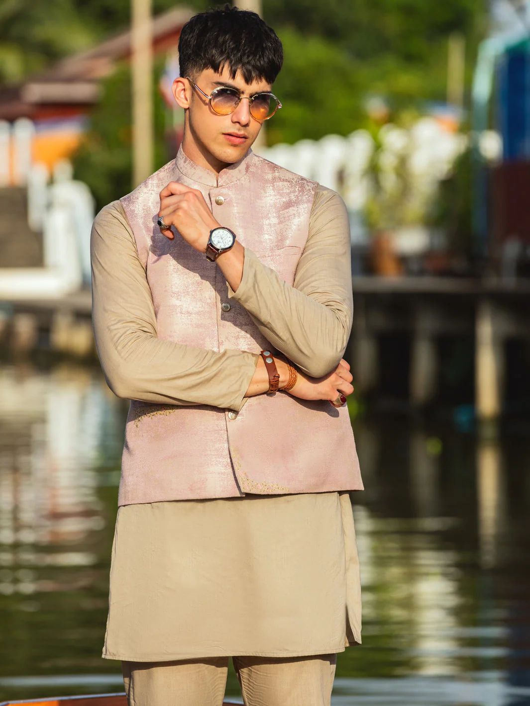 TEA PINK WAISTCOAT | AL-WC-US-24-531 - Image 2