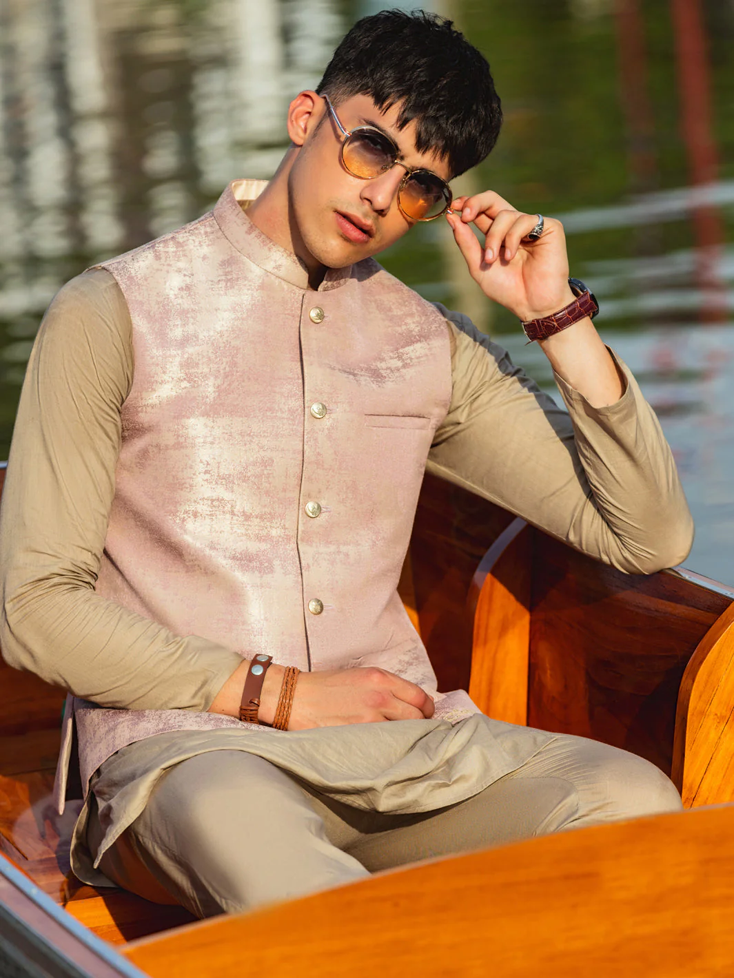 TEA PINK WAISTCOAT | AL-WC-US-24-531 - Image 3