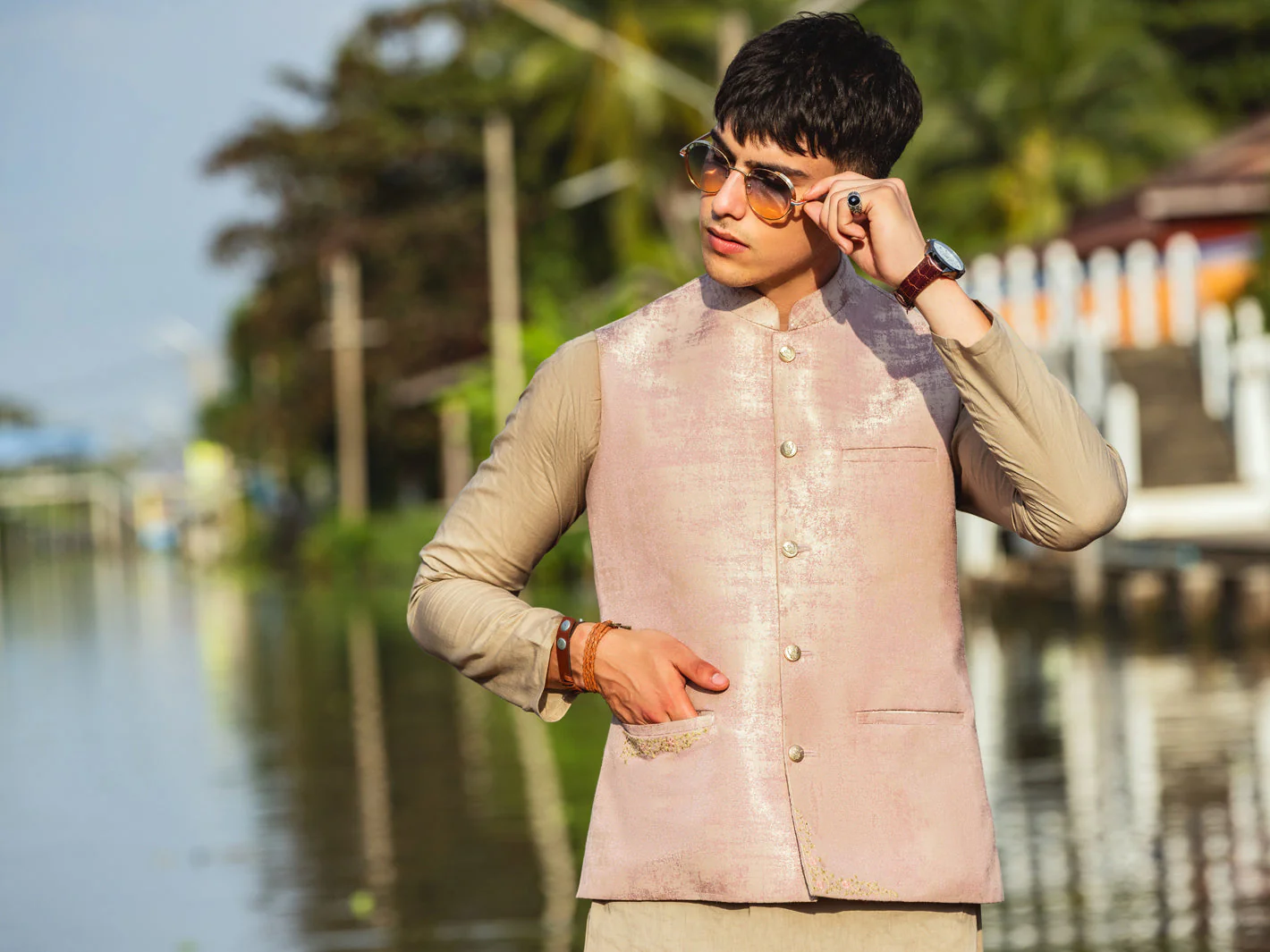 TEA PINK WAISTCOAT | AL-WC-US-24-531 - Image 4