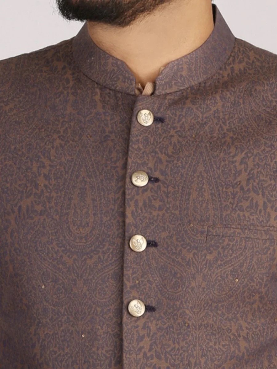 PURPLE COTTON WAISTCOAT | AL-WC-US-293/AM-696A - Image 2