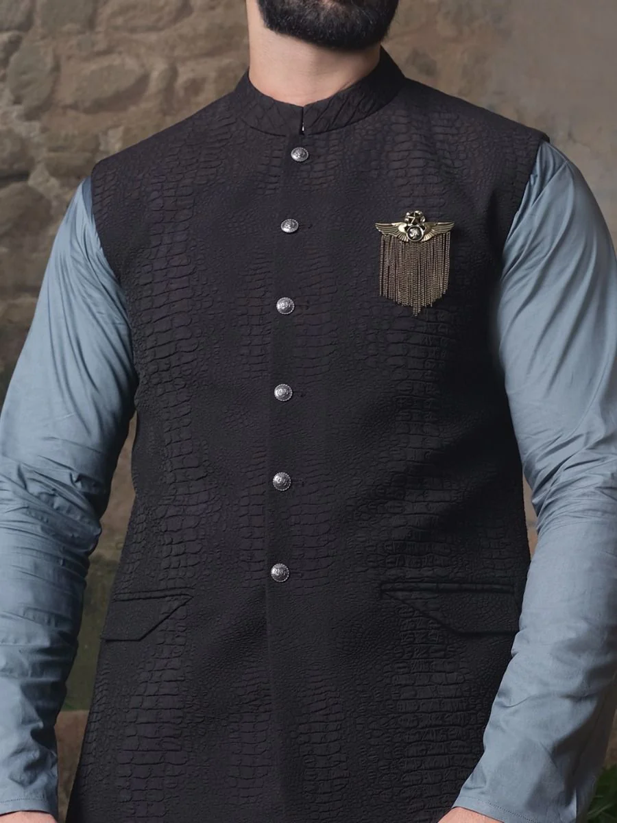 BLACK WAISTCOAT | AL-WC-US-306/AM-349A