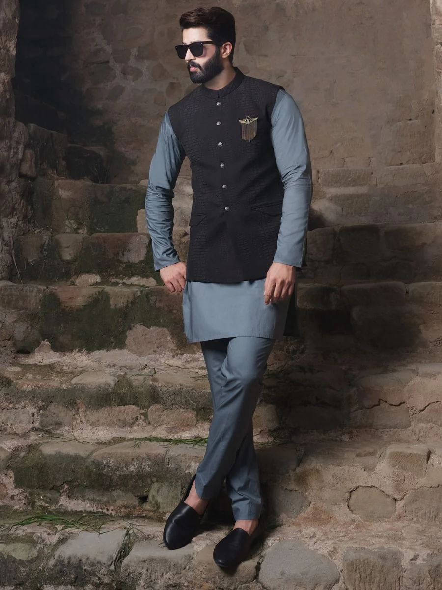 BLACK WAISTCOAT | AL-WC-US-306/AM-349A - Image 2