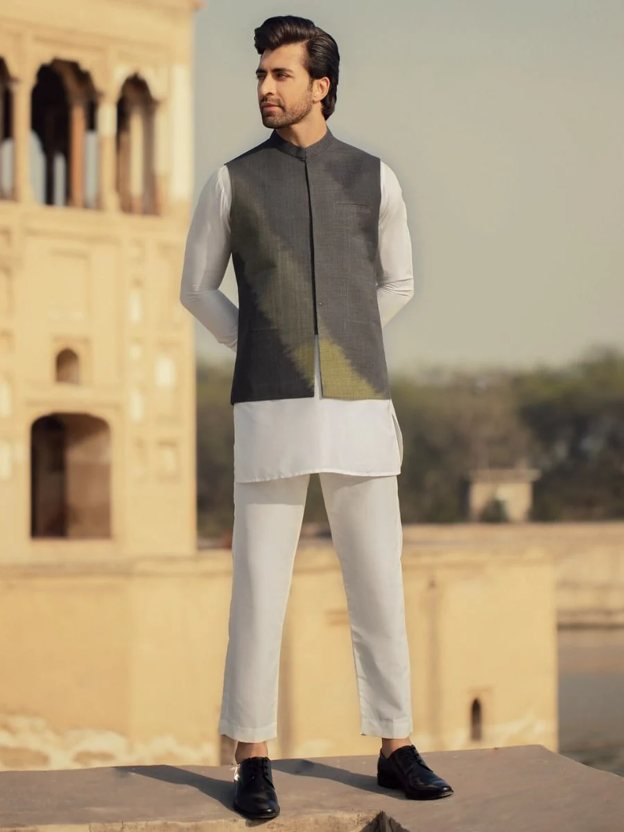 GREEN COTTON WAISTCOAT | AL-WC-US-311 V-2 2021 - Image 2