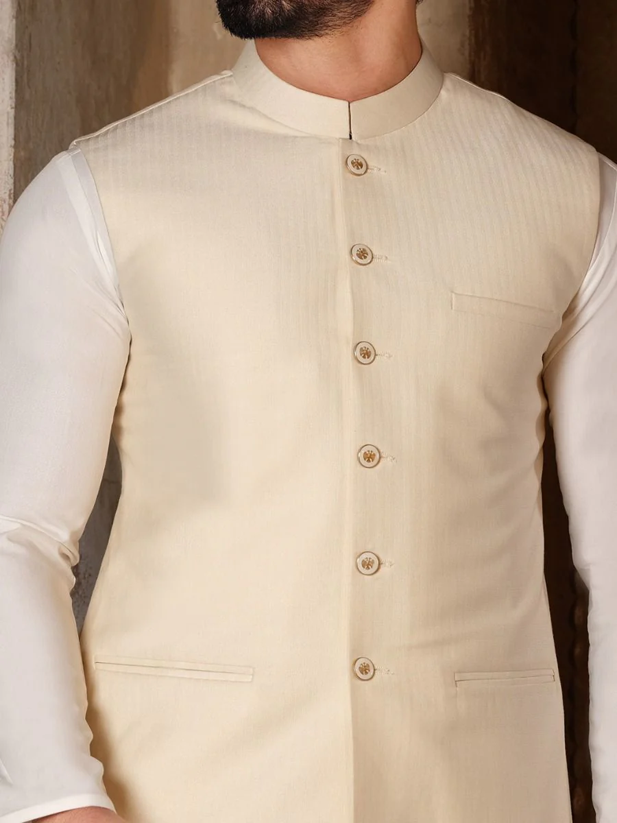 CREAM BLENDED WAISTCOAT | AL-WC-US-319 V-3 2020 - Image 2