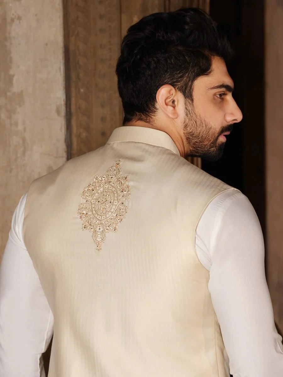 CREAM BLENDED WAISTCOAT | AL-WC-US-319 V-3 2020 - Image 3