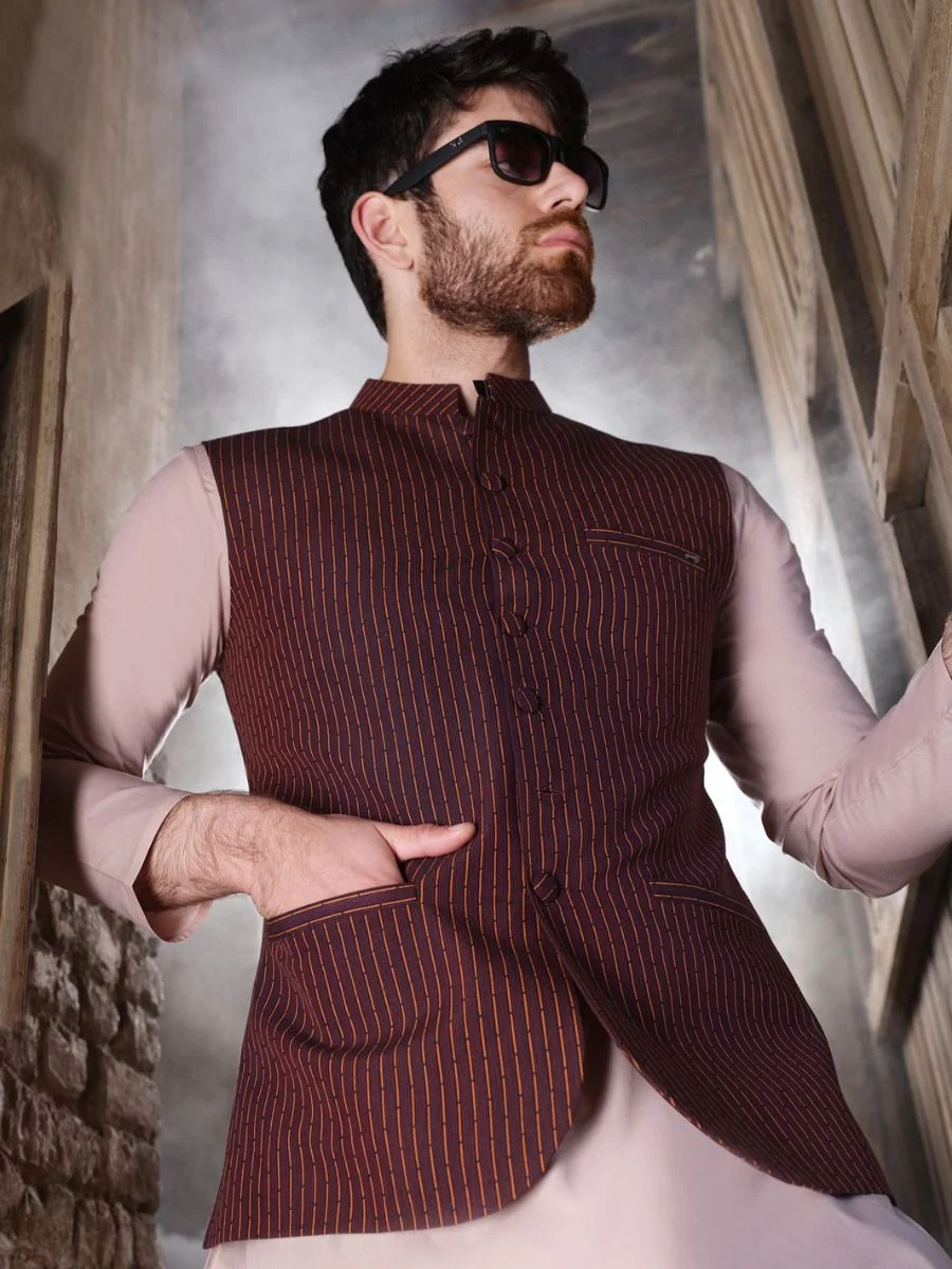 MAROON WAISTCOAT | AL-WC-US-328 V-3 2020 - Image 2