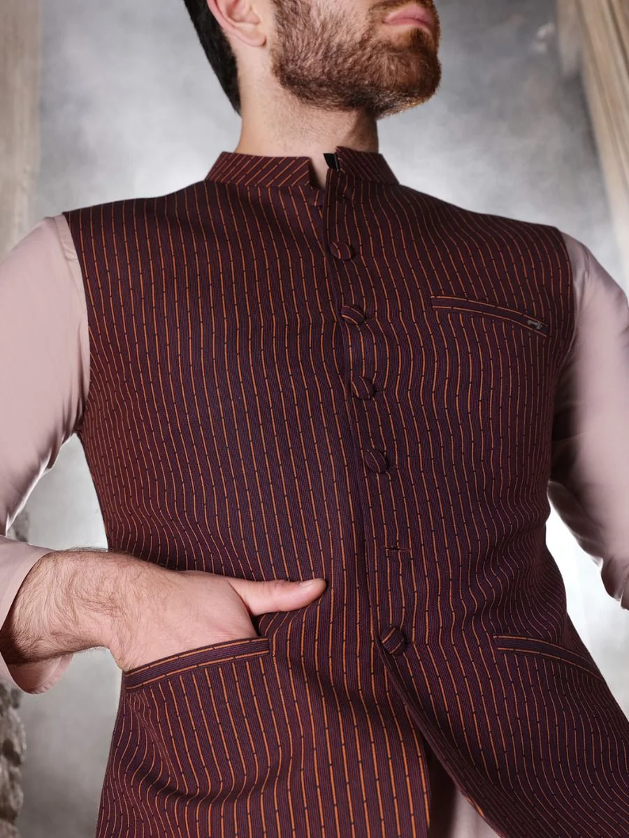 MAROON WAISTCOAT | AL-WC-US-328 V-3 2020 - Image 3