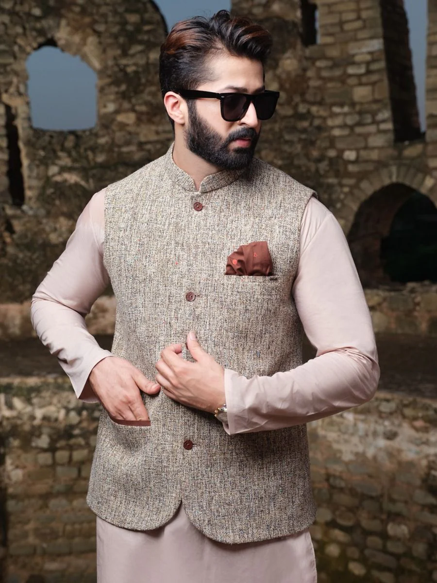 LIGHT BROWN WAISTCOAT | AL-WC-US-339 V-1 2021 - Image 3