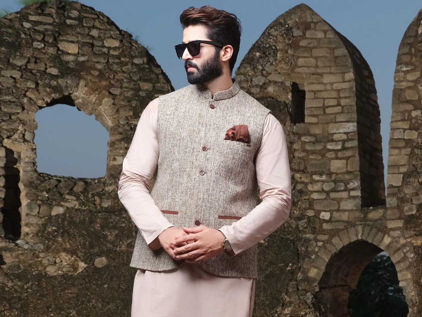 LIGHT BROWN WAISTCOAT | AL-WC-US-339 V-1 2021 - Image 4