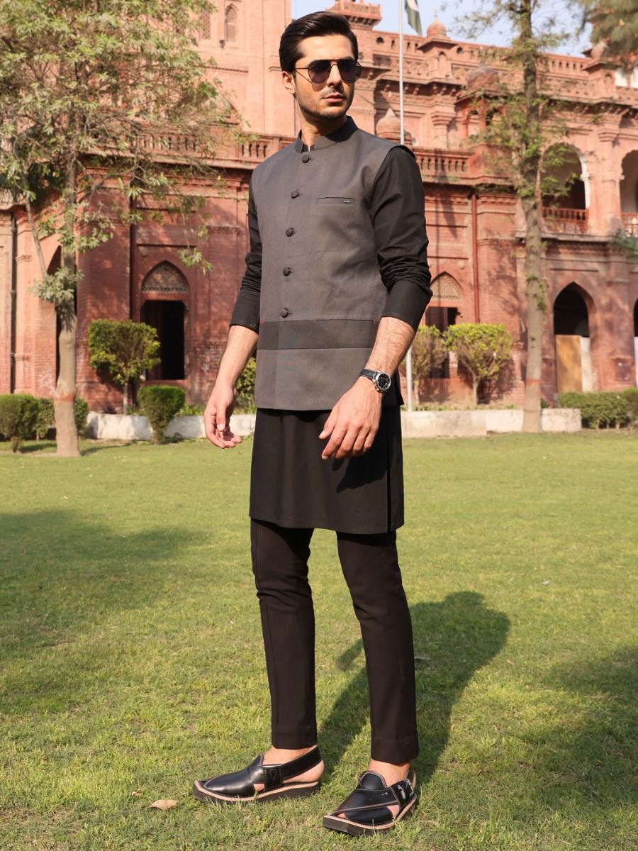 GREY VISCOSE WAISTCOAT | AL-WC-US-361 V-2 2021 - Image 2