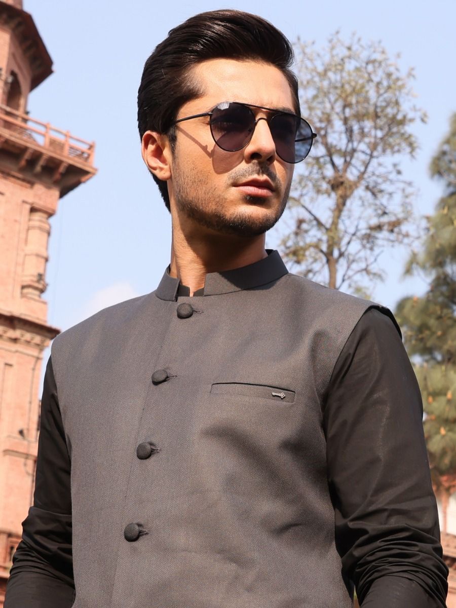 GREY VISCOSE WAISTCOAT | AL-WC-US-361 V-2 2021 - Image 3