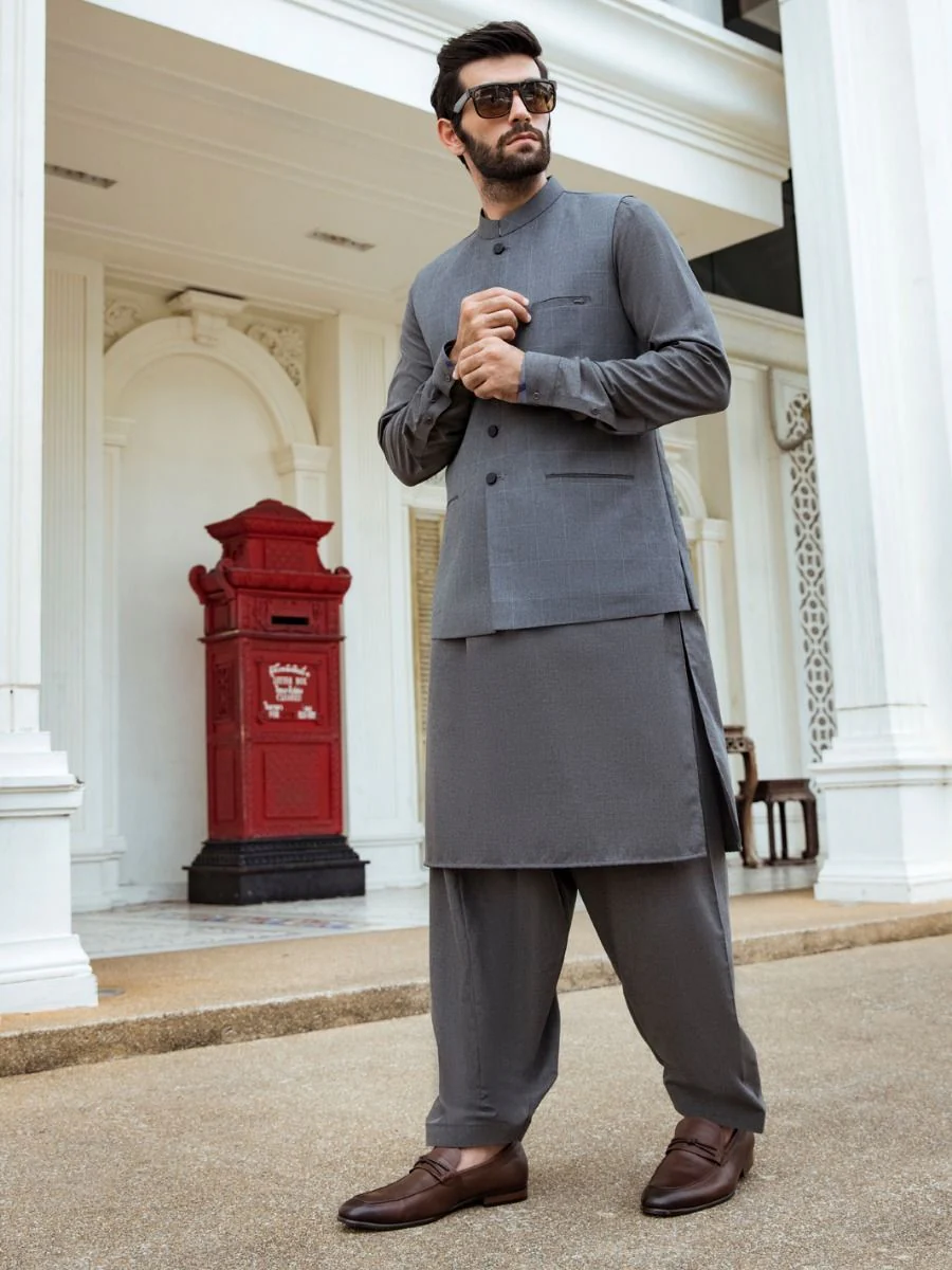 GREY WAISTCOAT | AL-WC-US-371/AM-940A - Image 2