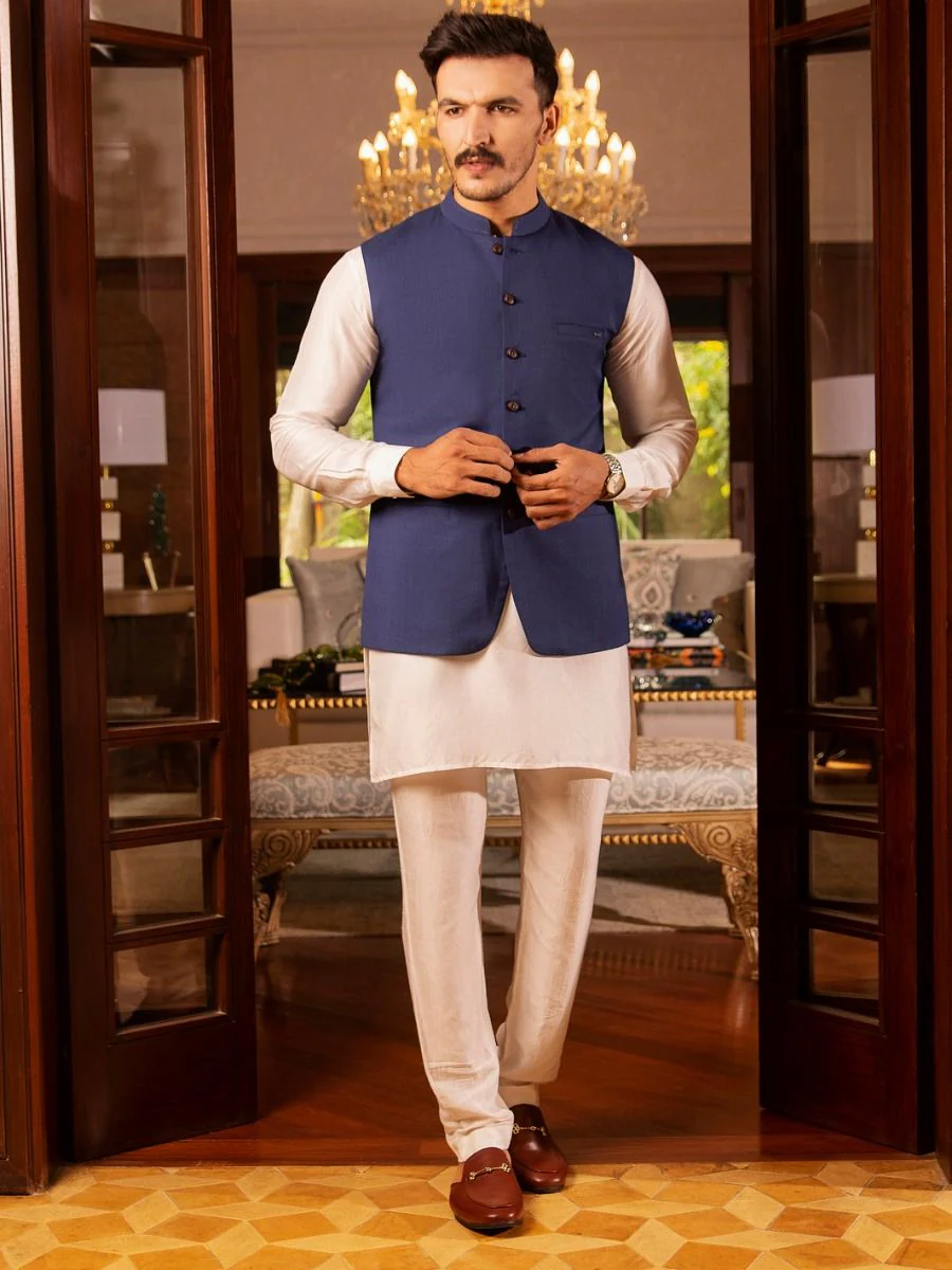BLUE TERRY WAISTCOAT | AL-WC-US-380/AM-979E - Image 4