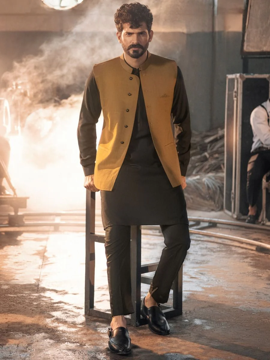 BROWN TERRY WAISTCOAT | AL-WC-US-383/AM-979B - Image 2