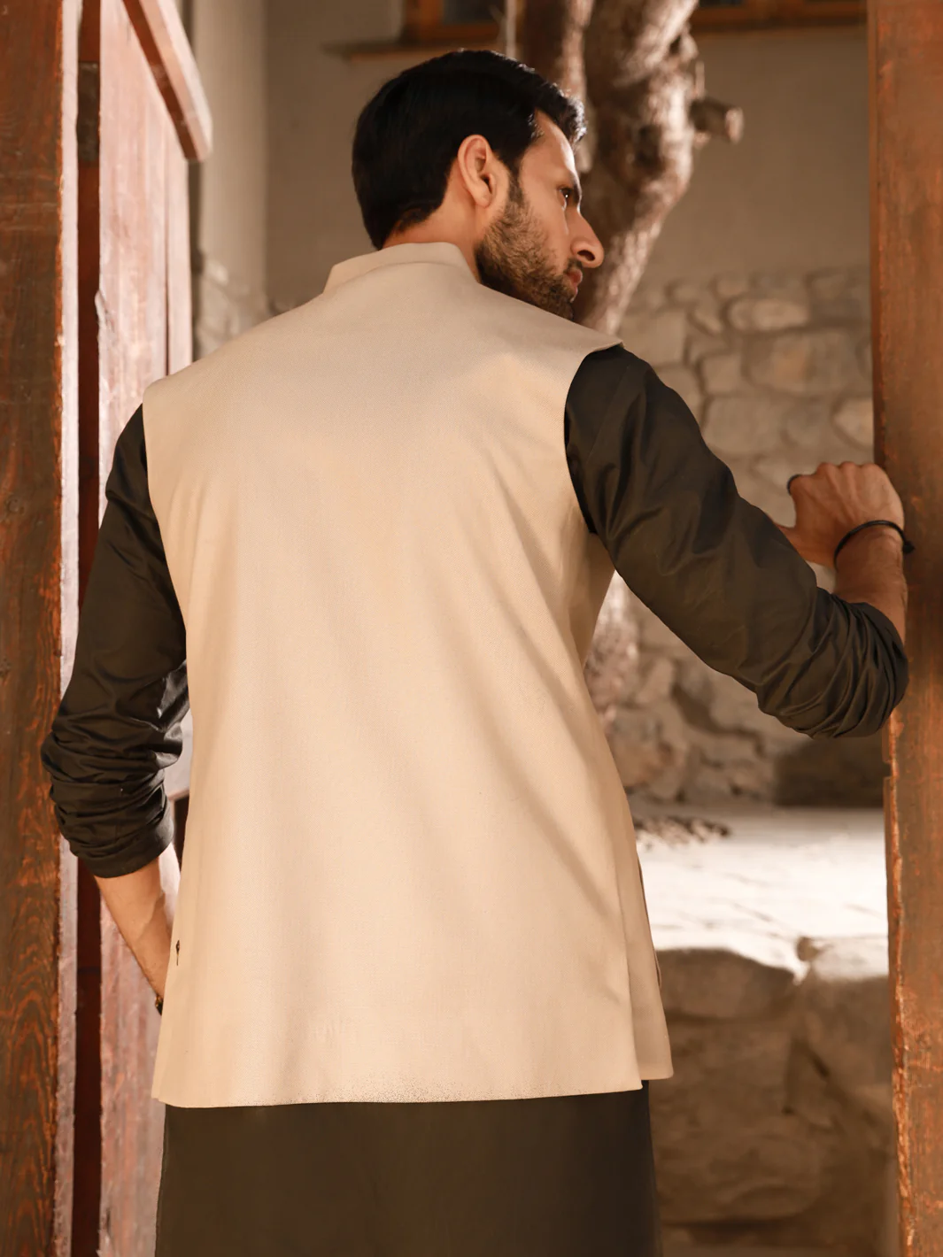 FAWN VISCOSE WAISTCOAT | AL-WC-US-394/AM-939A - Image 4