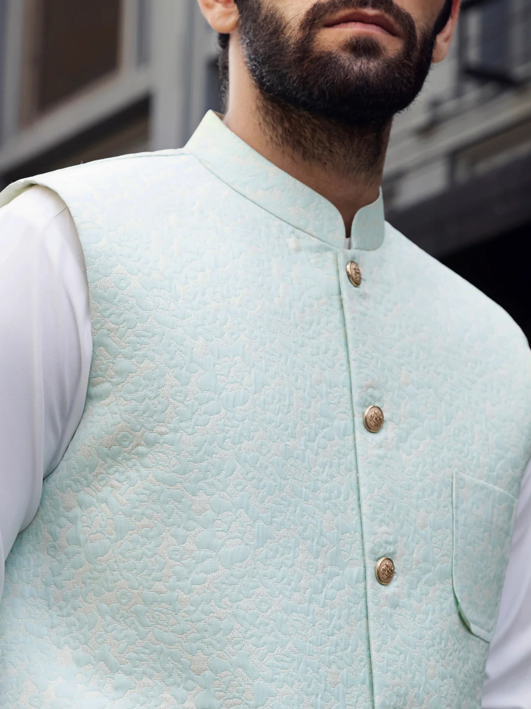 SEA GREEN WAISTCOAT | AL-WC-US-405/CF-040B - Image 2