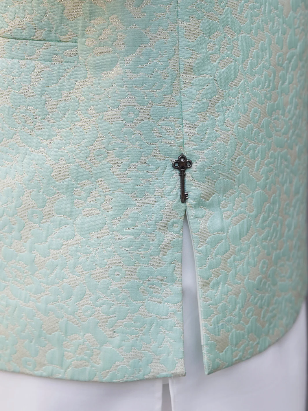 SEA GREEN WAISTCOAT | AL-WC-US-405/CF-040B - Image 4