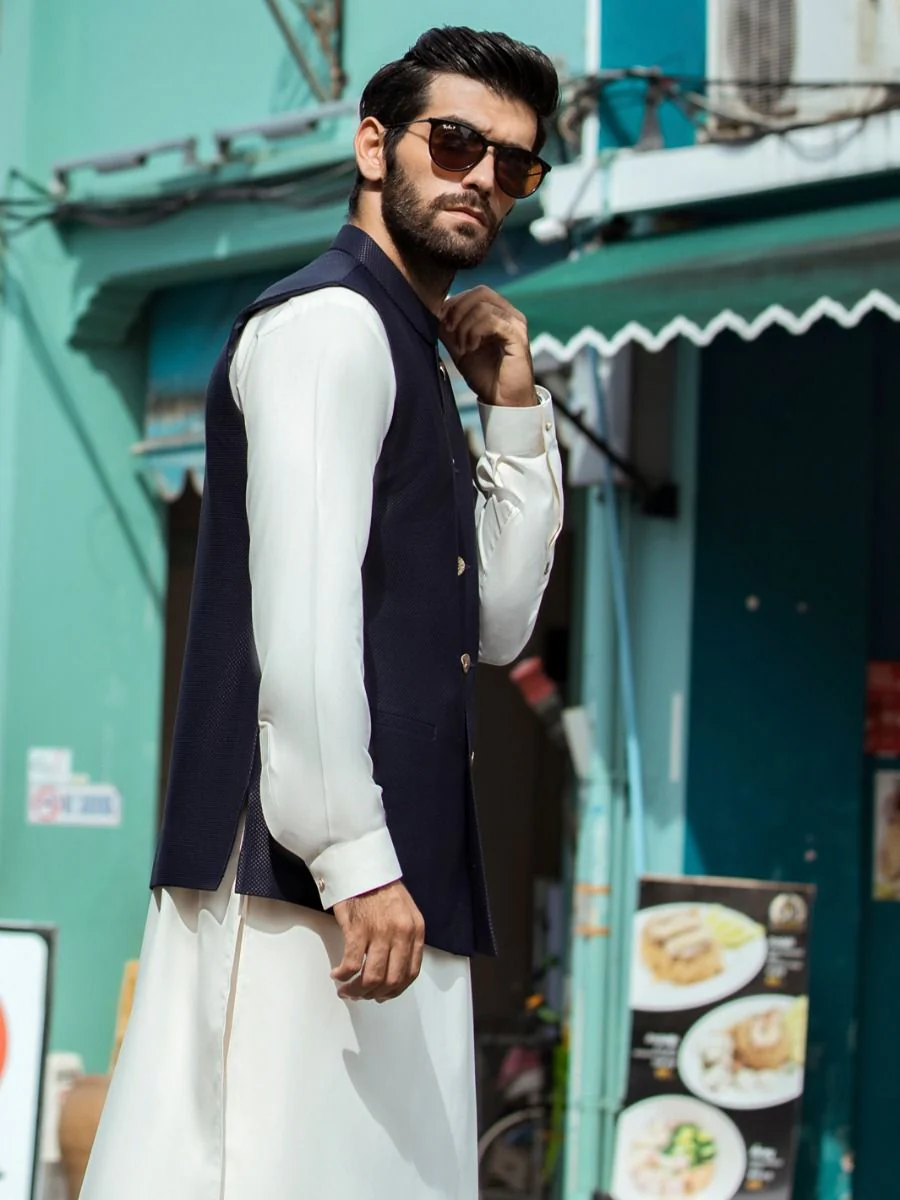 NAVY BLUE WAISTCOAT | AL-WC-US-407/AM-723C - Image 3
