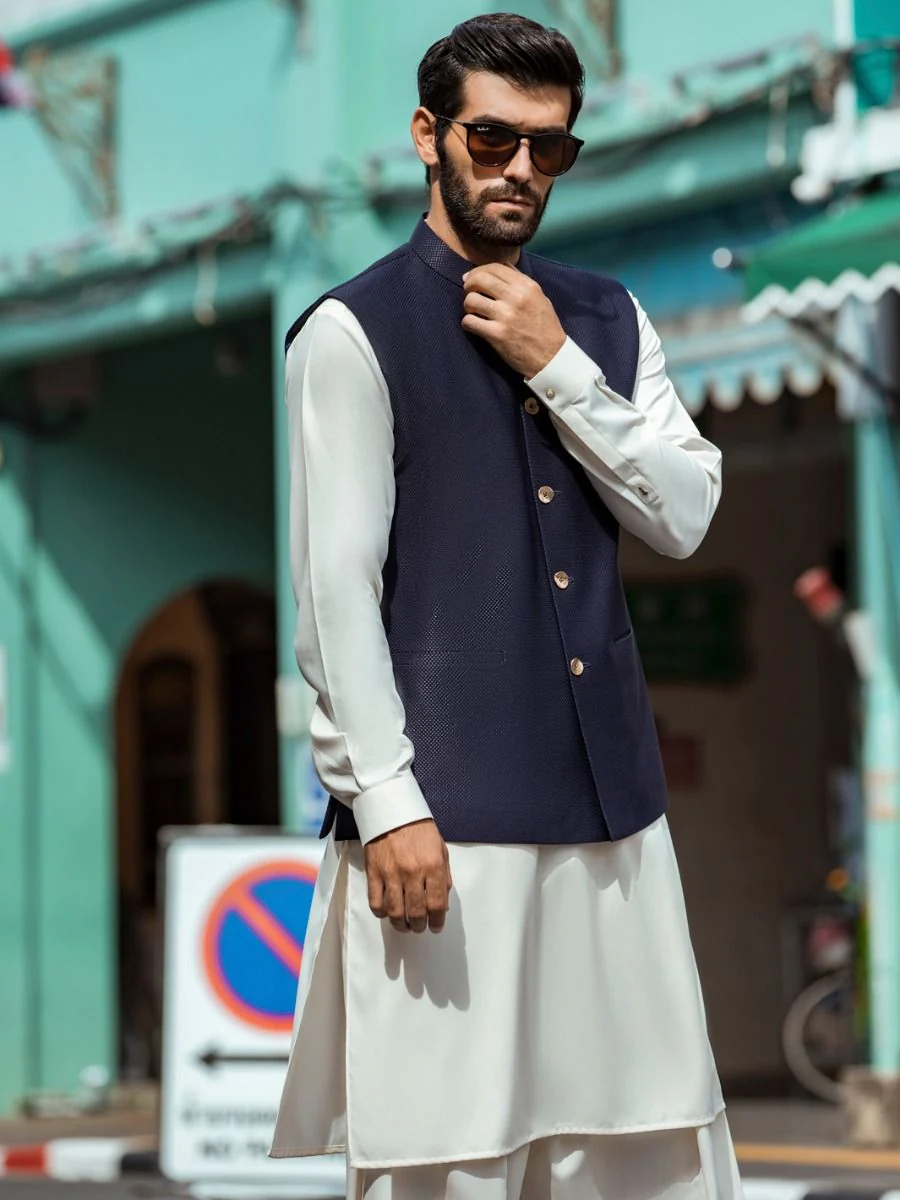 NAVY BLUE WAISTCOAT | AL-WC-US-407/AM-723C - Image 4