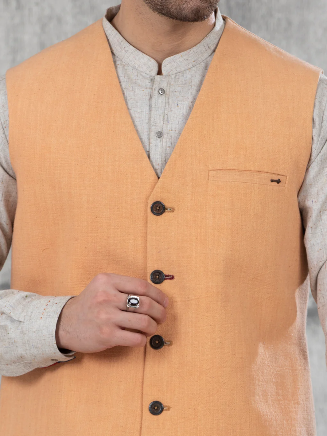 BEIGE WAISTCOAT | AL-WC-US-416/AM-2481C - Image 3