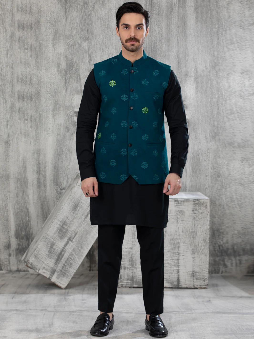 BOTTLE GREEN WAISTCOAT | AL-WC-US-417/AM-2481E - Image 2