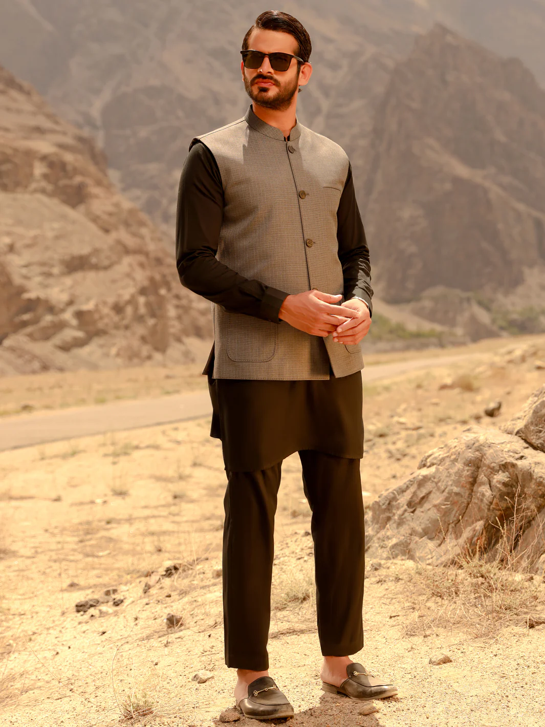 GREY VISCOSE WAISTCOAT | AL-WC-US-436/AM-980A - Image 2