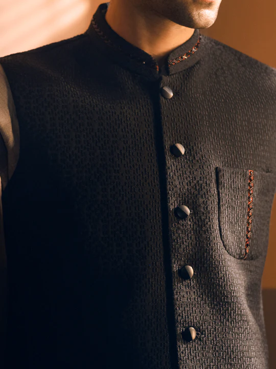 BLACK WAISTCOAT | AL-WC-US-444/AM-8055A - Image 2