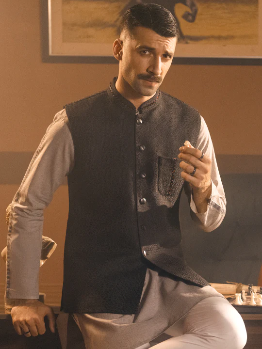 BLACK WAISTCOAT | AL-WC-US-444/AM-8055A - Image 5