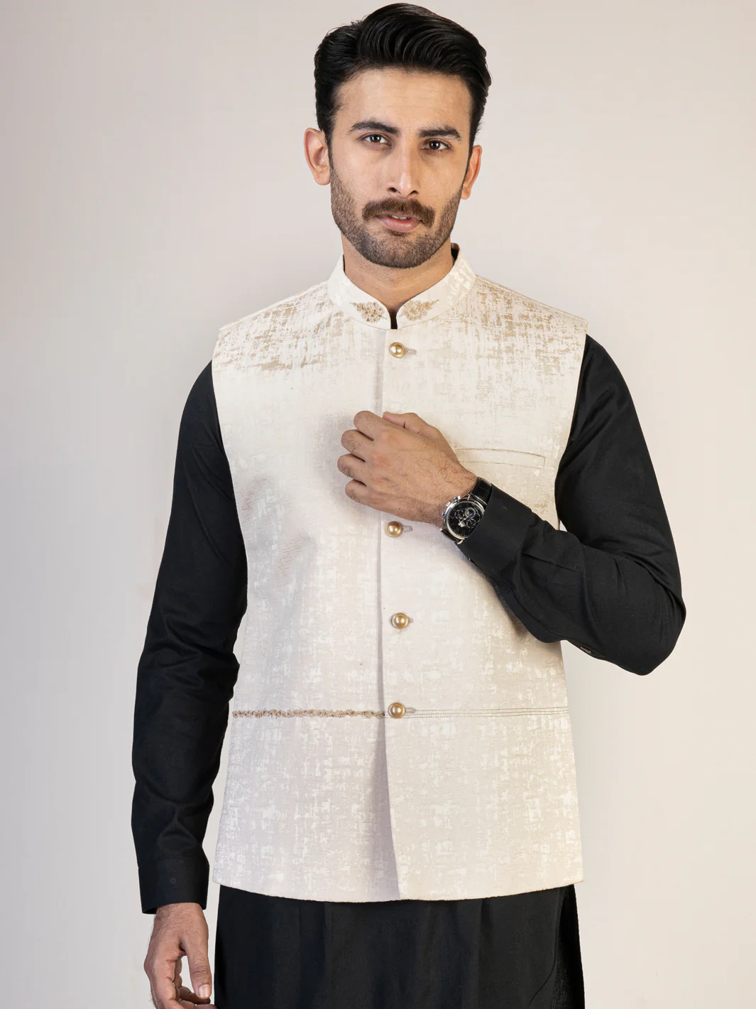 CREAM WAISTCOAT | AL-WC-US-450/AM-8040A - Image 2