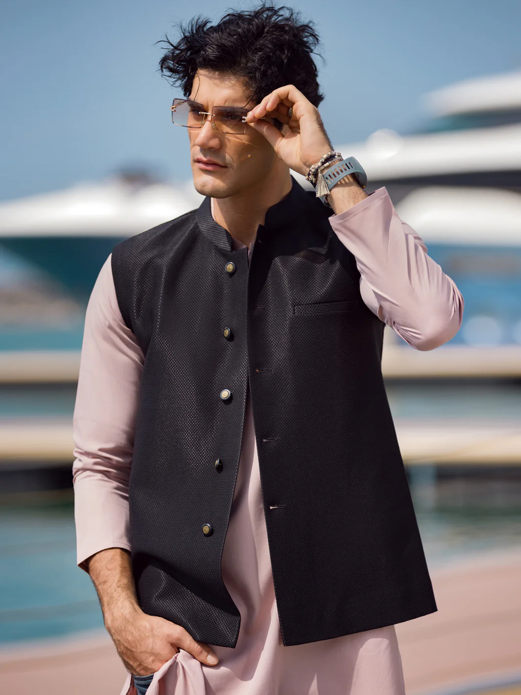 BLACK WAISTCOAT | AL-WC-US-460/AM-723A - Image 3