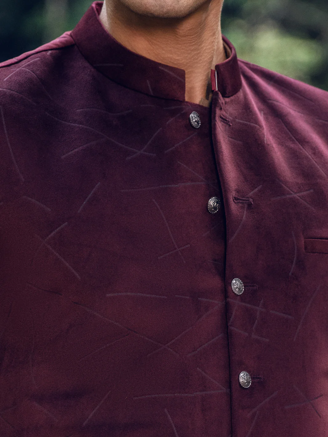 MAROON WAISTCOAT | AL-WC-US-477/JJ-8098B - Image 2
