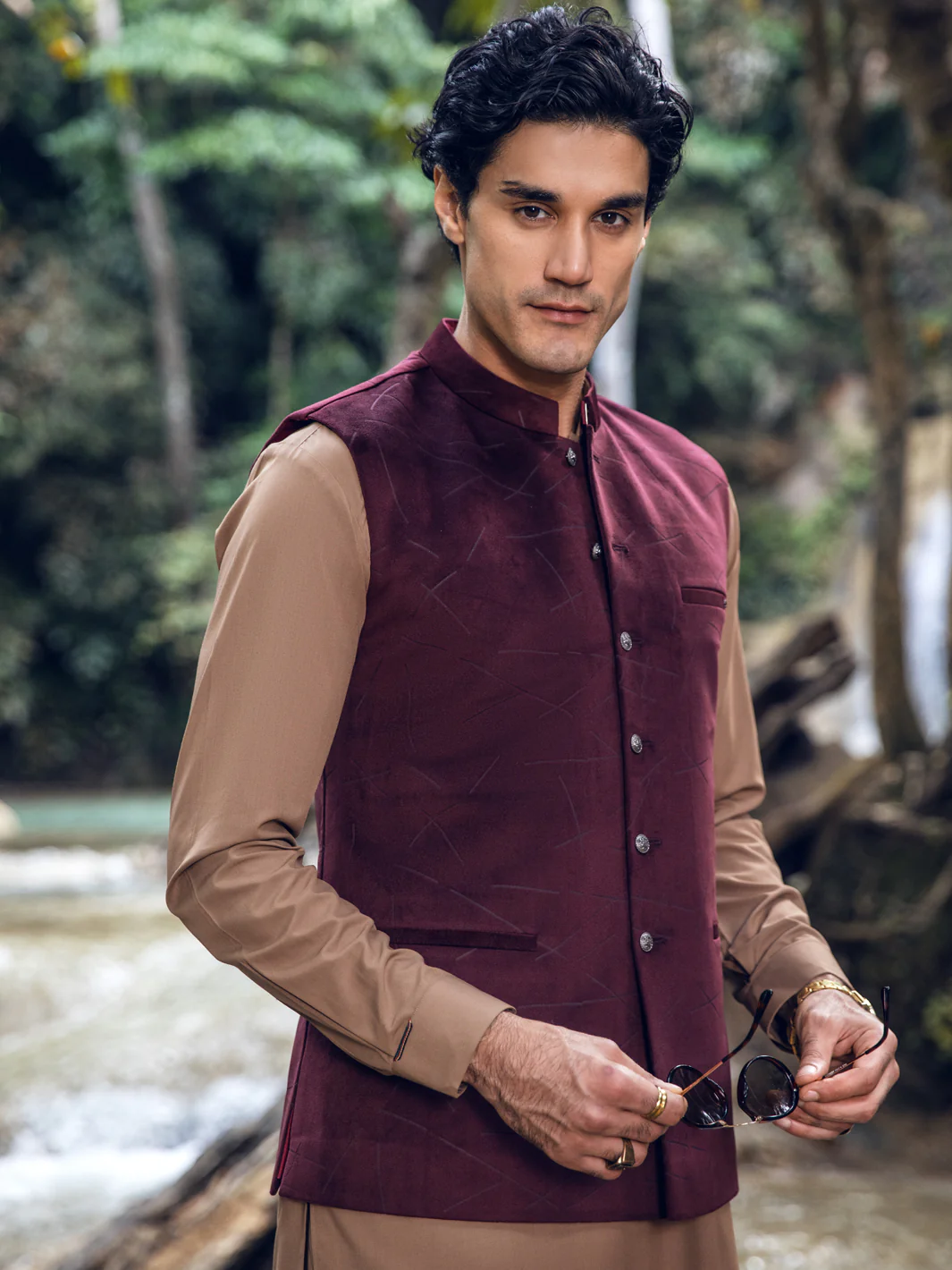 MAROON WAISTCOAT | AL-WC-US-477/JJ-8098B - Image 4