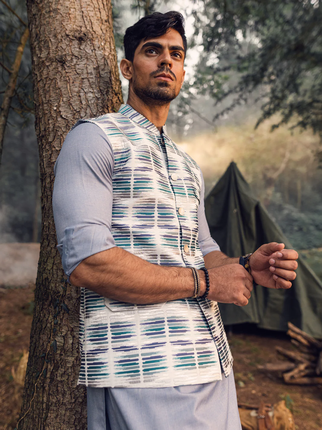 TEAL GREEN WAISTCOAT | AL-WC-US-500/AM-8037A - Image 3