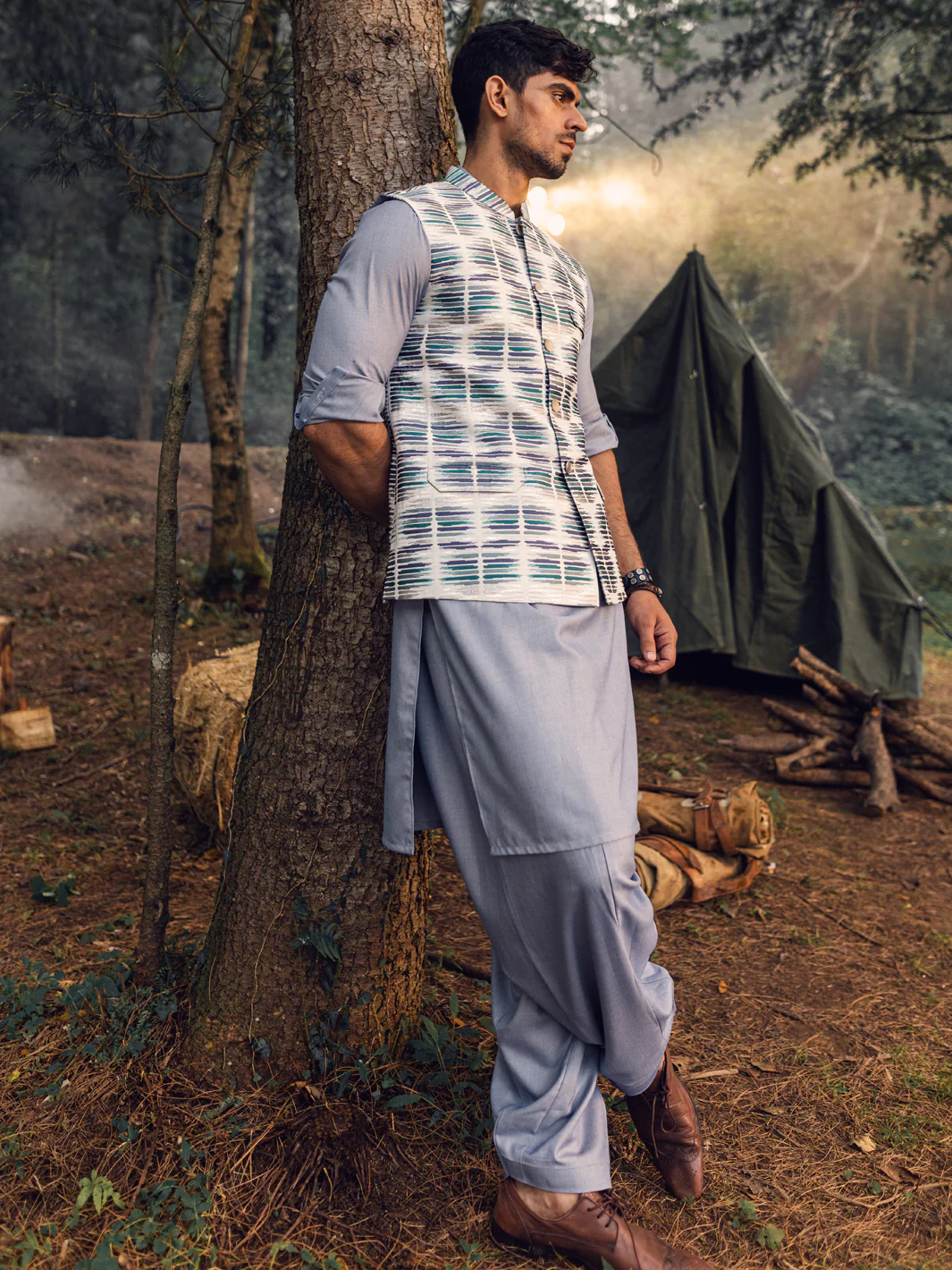 TEAL GREEN WAISTCOAT | AL-WC-US-500/AM-8037A - Image 4