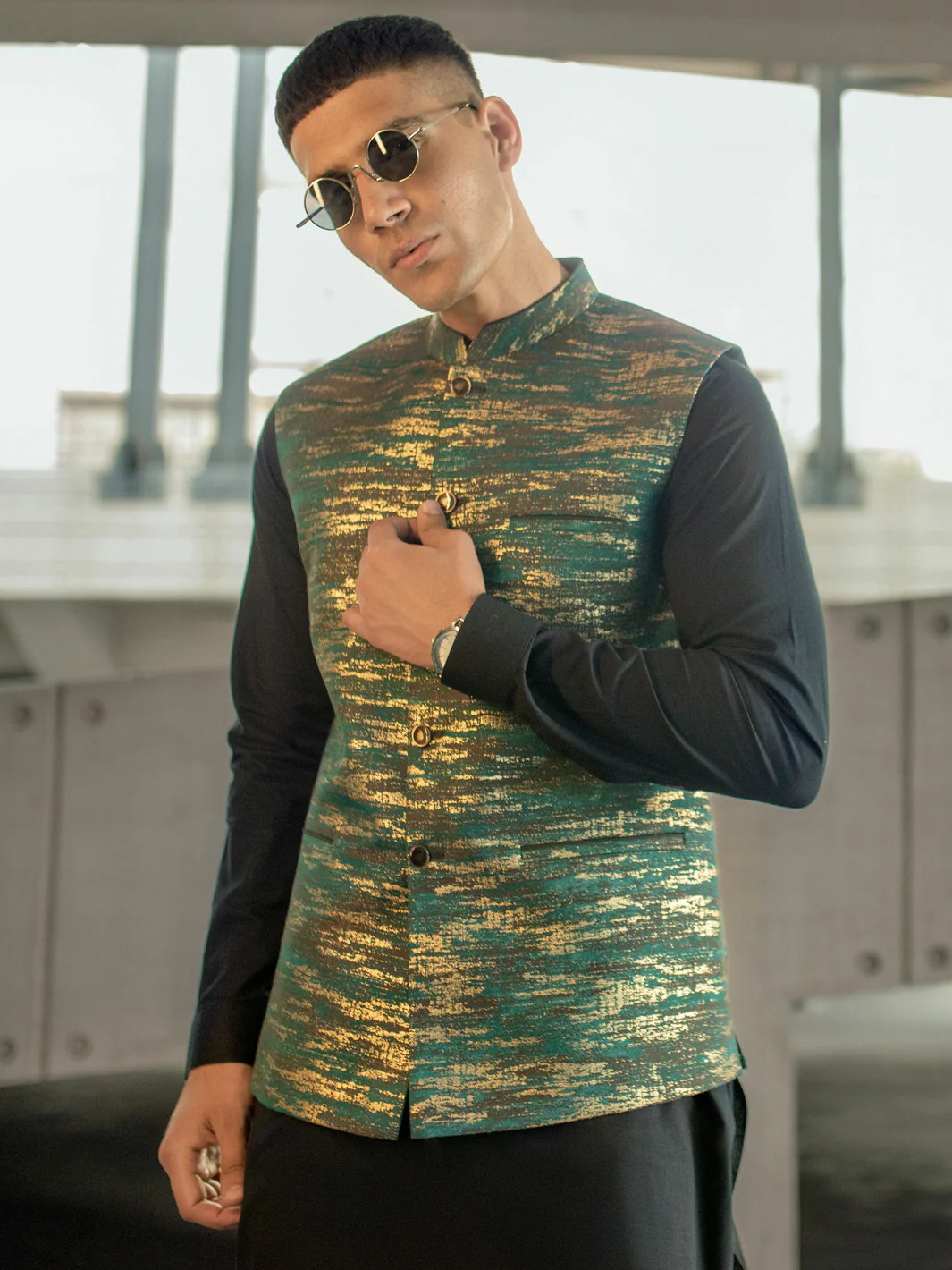 GREEN WAISTCOAT | AL-WC-US-501/AM-8049A - Image 3