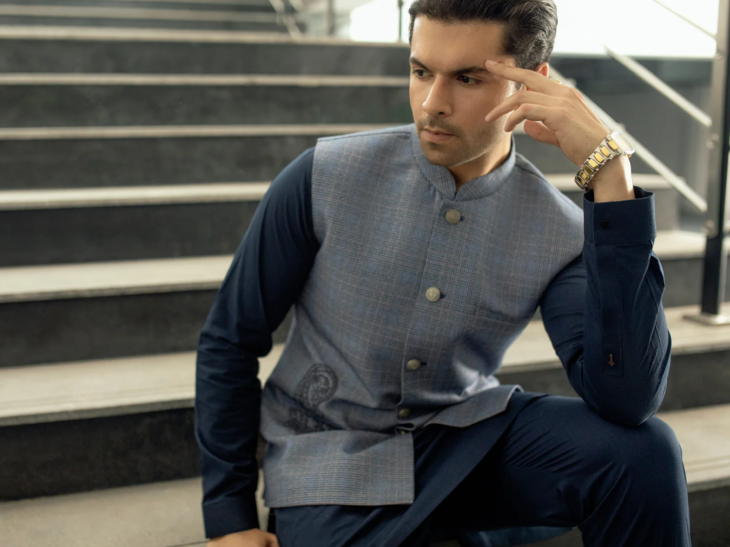 BLUE WAISTCOAT | AL-WC-US-504/JJ-8099A - Image 4
