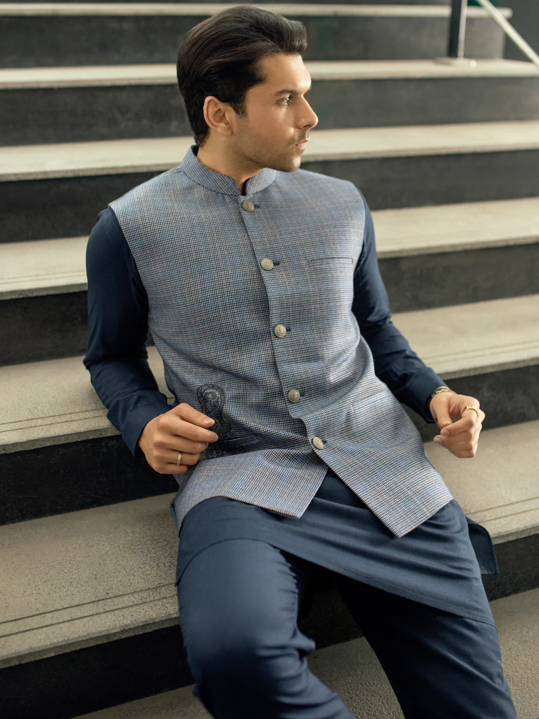 BLUE WAISTCOAT | AL-WC-US-504/JJ-8099A - Image 5