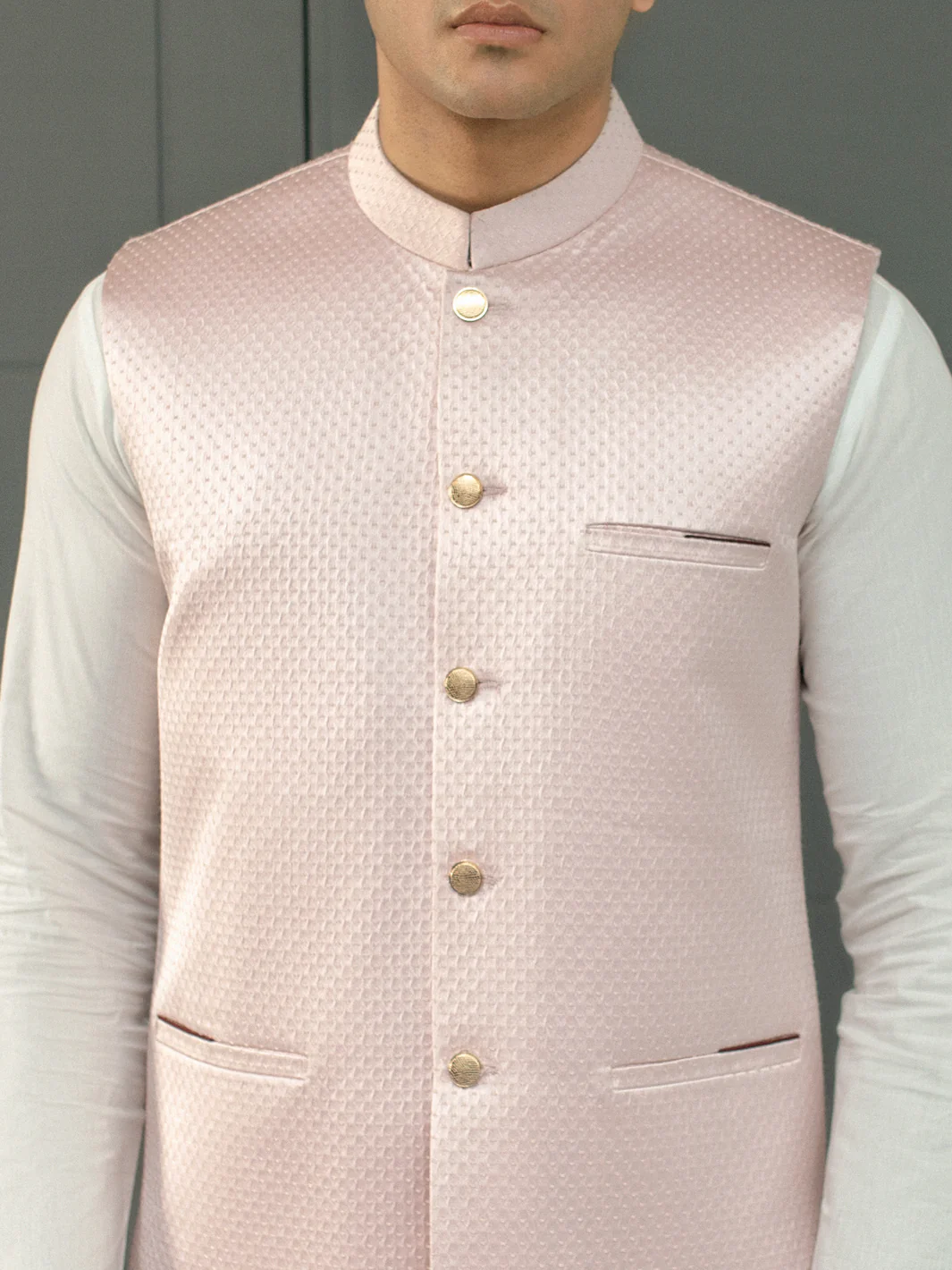 LIGHT PINK WAISTCOAT | AL-WC-US-509/AM-8043A - Image 3