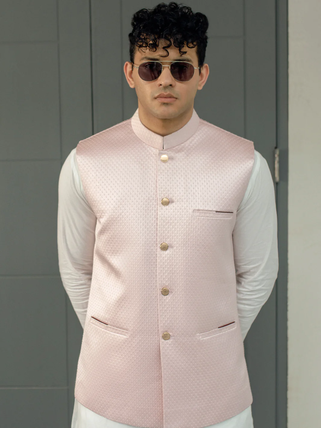 LIGHT PINK WAISTCOAT | AL-WC-US-509/AM-8043A - Image 4